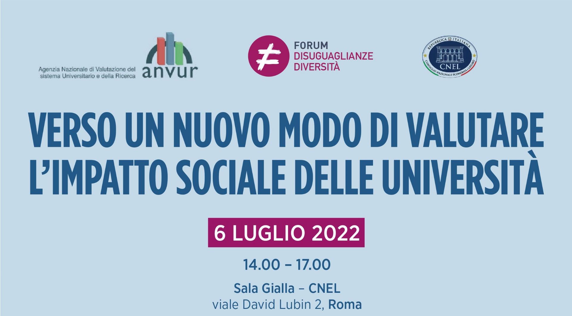 Verso un nuovo modo di valutare l'impatto sociale delle Università evento CNEL ANVUR con Gaetano Fausto Esposito dg Centro Studi Tagliacarne