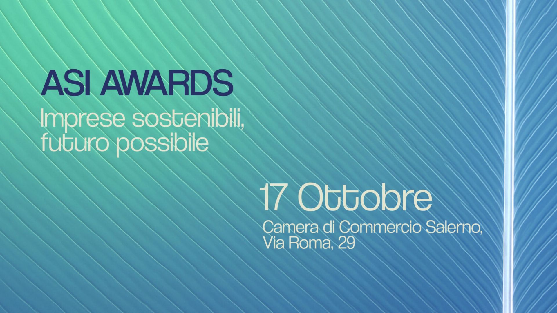 Immagine con sfondo verde e il titolo "ASI Salerno Awards"