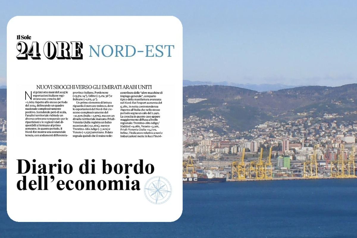 Screenshot di parte dell'articolo con foto del porto commer