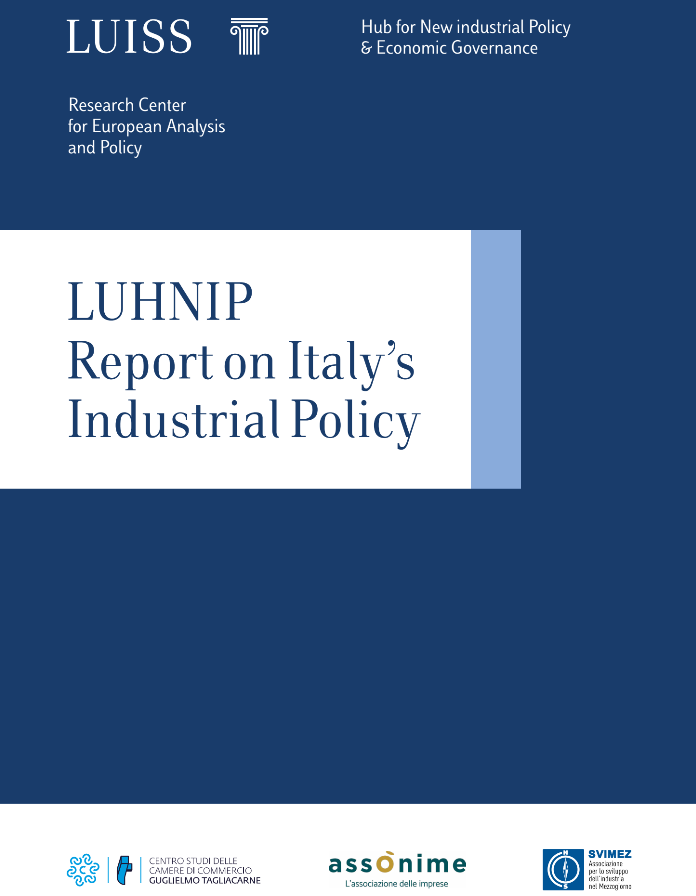 Copertina del  LUHNIP Report on Italy’s Industrial Policy