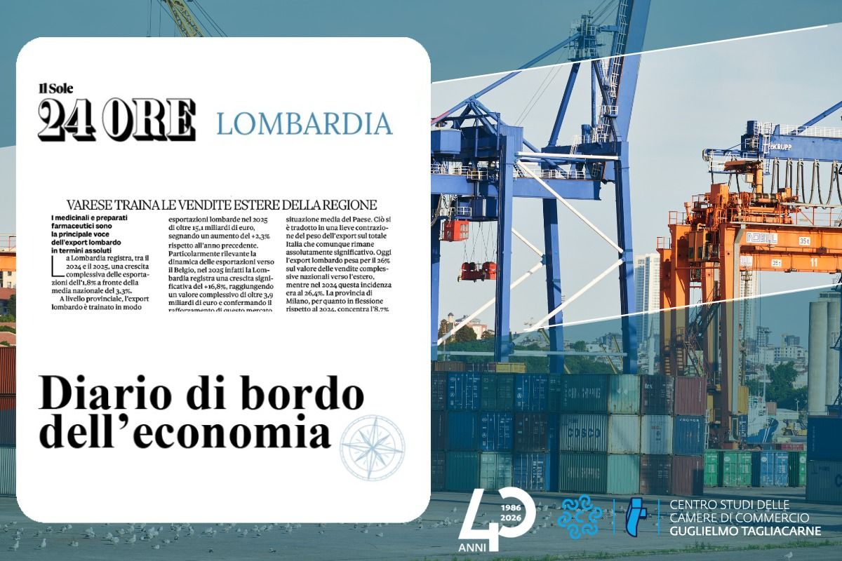 Screenshot del titolo dell'articolo con foto a tema export sullo sfondo