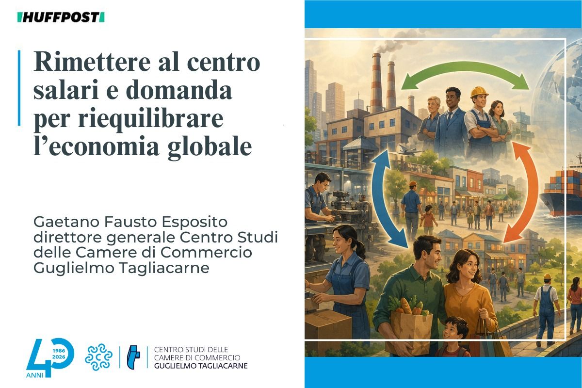 Infografica con screenshot del titolo dell'articolo e una foto che richiama il tema del lavoro 