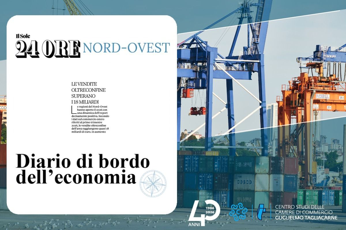 Screenshot del titolo dell'articolo con foto a tema export sullo sfondo