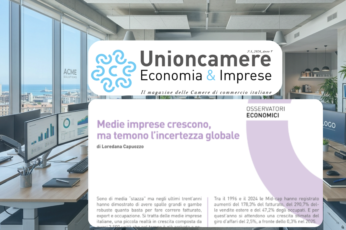 Screenshot del titolo dell'articolo e della parte iniziale con foto di un'azienda sullo sfondo