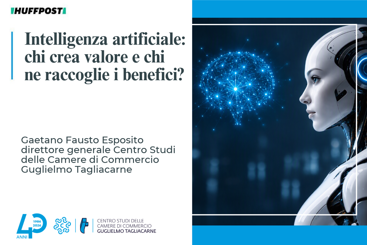 Grafica con titolo dell'articolo e un'immagine relativa all'IA